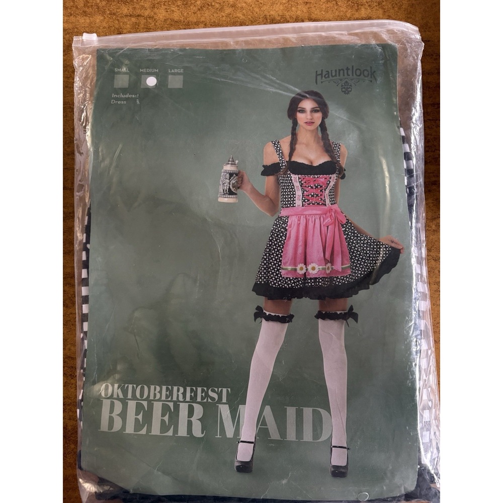 Hauntlook Oktoberfest Beer Maid women's costume Size Medium Halloween‎ Party NEW - Picture 2 of 4